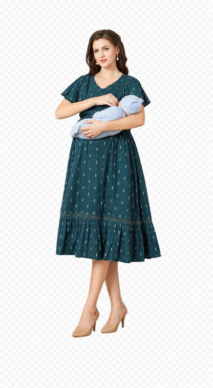 Malmal Cotton Feeding Dress for maternity & nursing Pretty – Bumpp to Baby