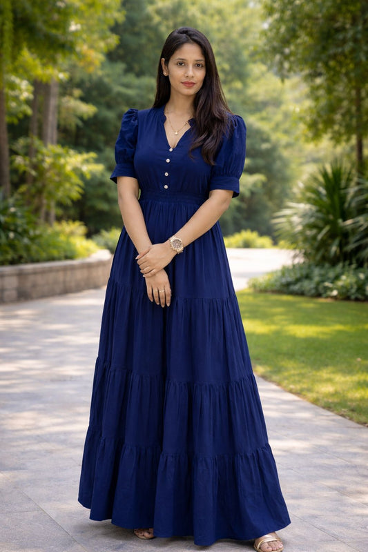 Ayunaa Cotton long style feeding gown