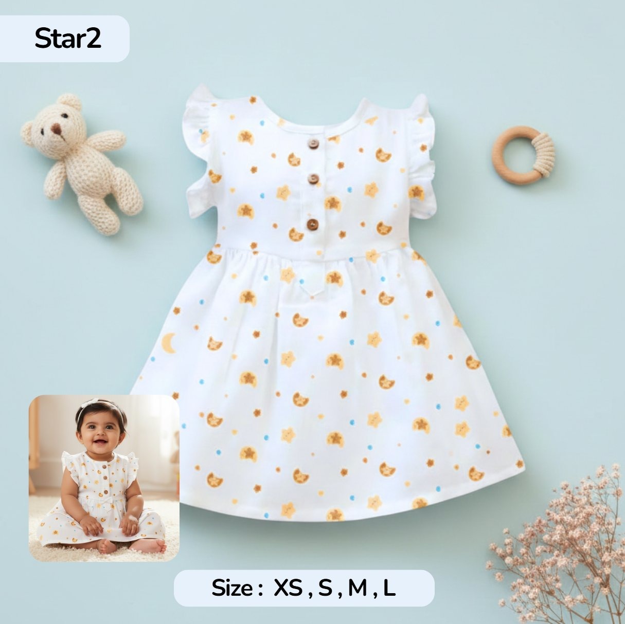 Pack of 2 Summer Muslin Frock