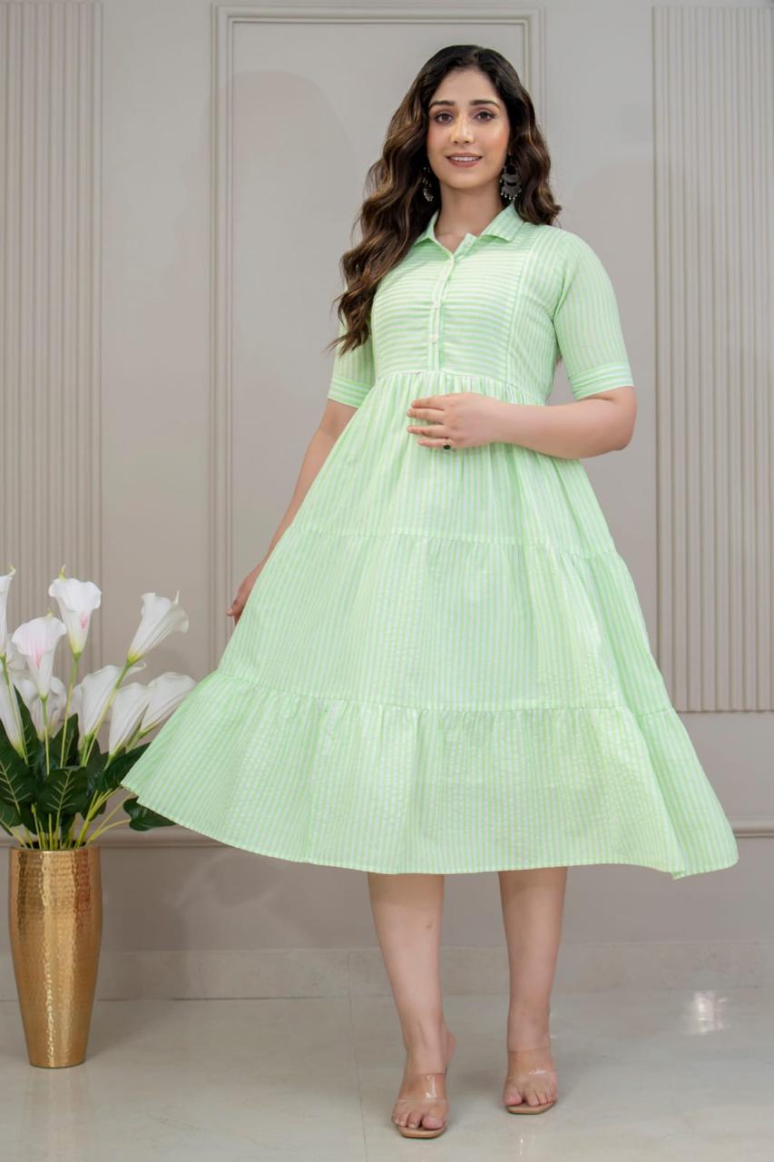 Ayunaa Cotton long style feeding gown