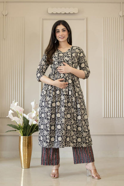 Ayunaa Maternity Kurta Pant Dupatta Set (3pc)
