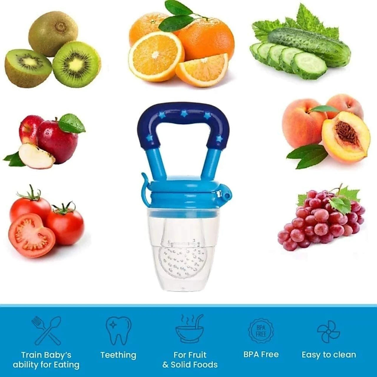Silicone Fruit Nibbler for Babies – BPA-Free & Safe