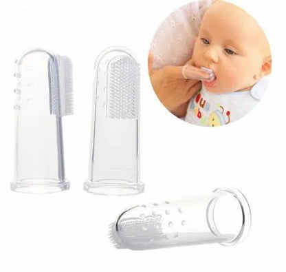 Baby Silicone Finger Toothbrush with case for Easy Cleaning, Massaging, Soft Toothbrush