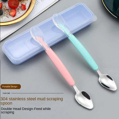 2-in-1 Silicone Baby Spoon – BPA-Free & Safe